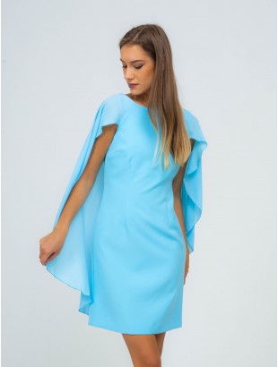 STRAIGHT LINE DRESS WITH RUFFLES