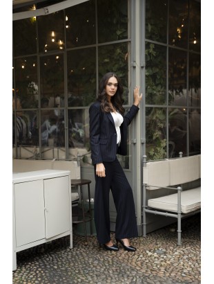 PINSTRIPE PALAZZO TROUSERS