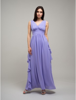 EMPIRE-STYLE BODY DRESS WITH LTERAL RUFFLES
