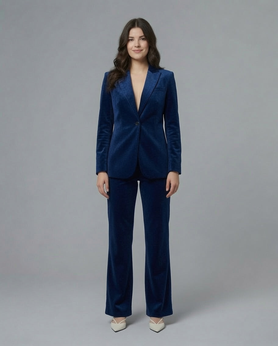 Blazer in velluto – Blu Navy