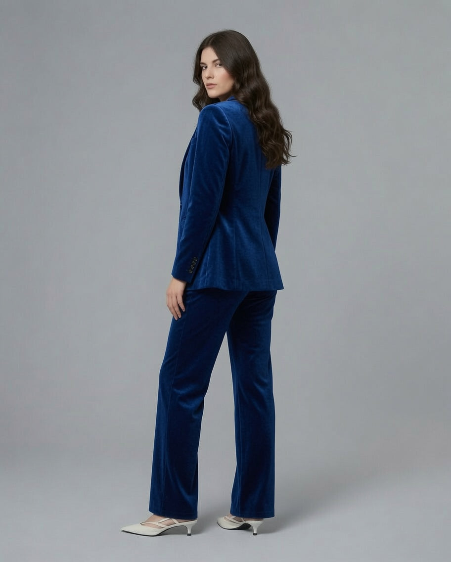Blazer in velluto – Blu Navy