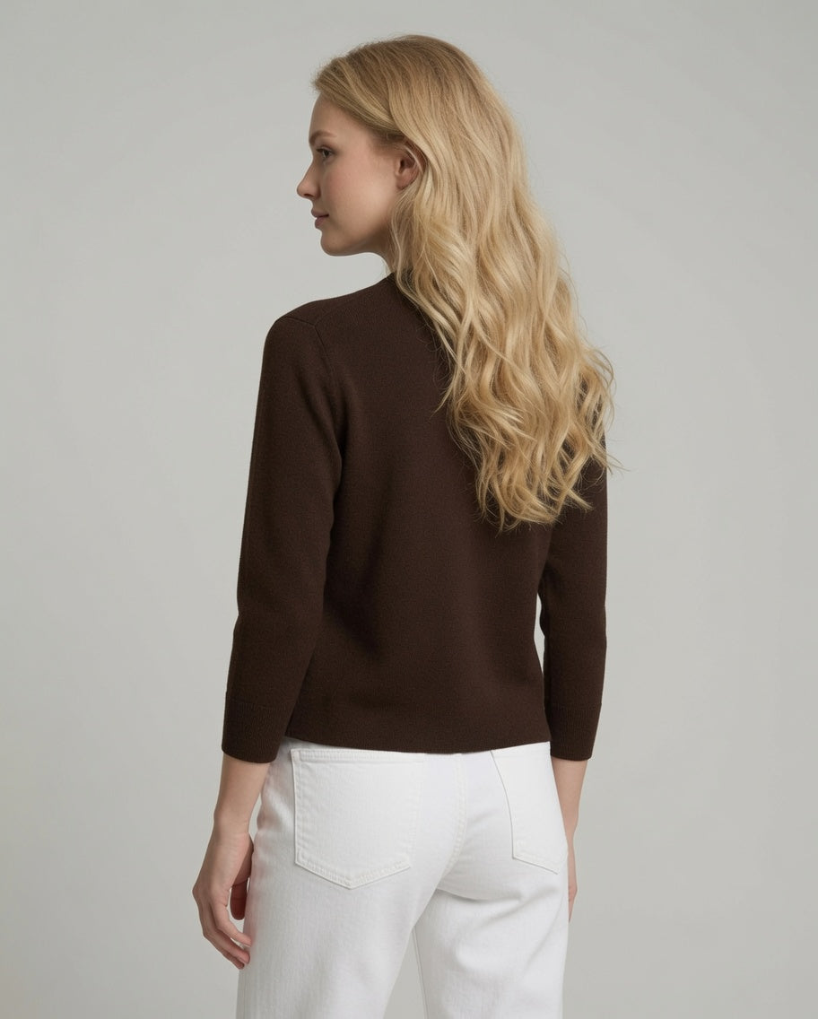 Cardigan con tasche – Moro