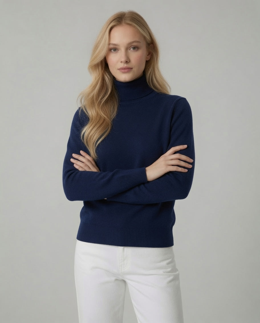 Dolcevita in misto lana – Blu Navy