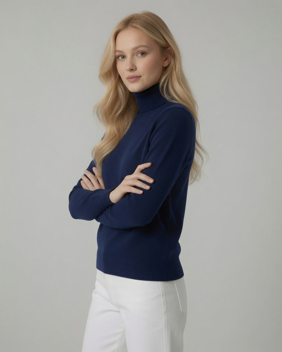 Dolcevita in misto lana – Blu Navy