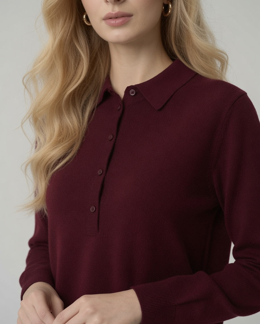 Maglia a polo – Bordeaux