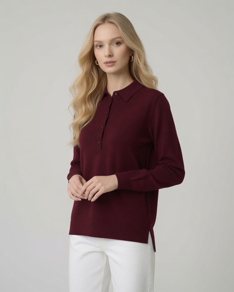 Maglia a polo – Bordeaux