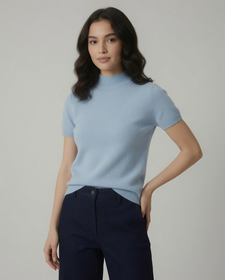 Lupetto a maniche corte – Azzurro