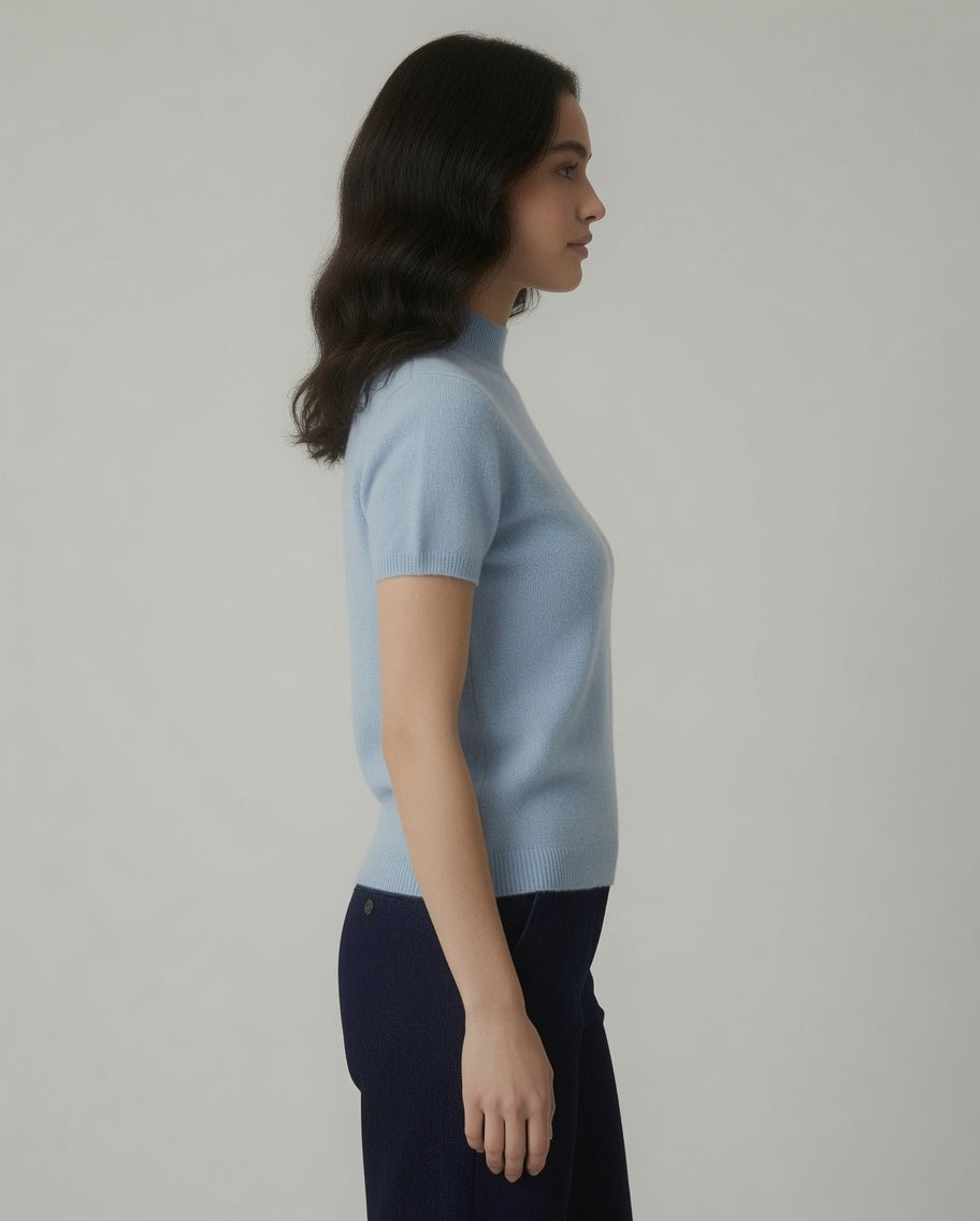 Lupetto a maniche corte – Azzurro