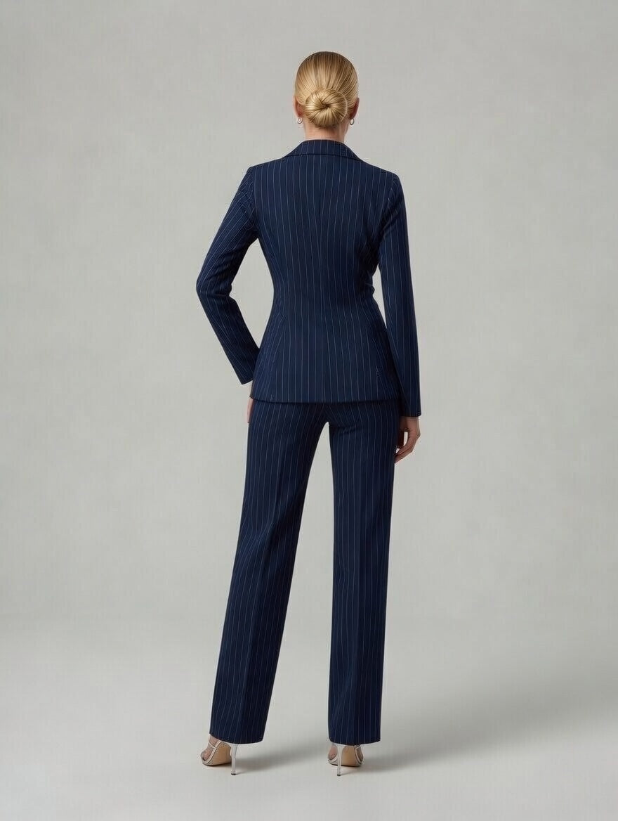 Completo giacca e pantalone gessato Lanny – Blu