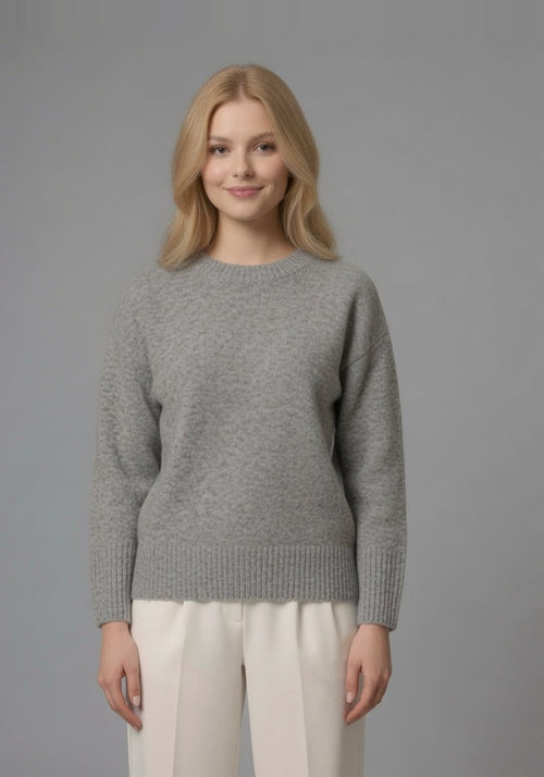 Mélange crew-neck sweater