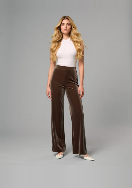 Pantalone palazzo in velluto