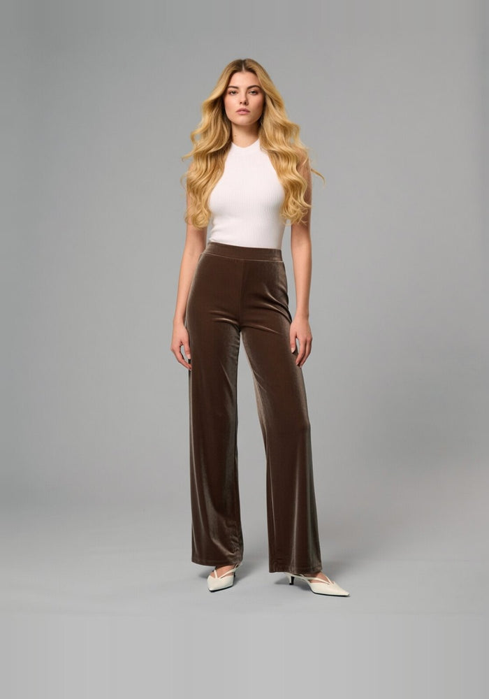 Pantalone palazzo in velluto